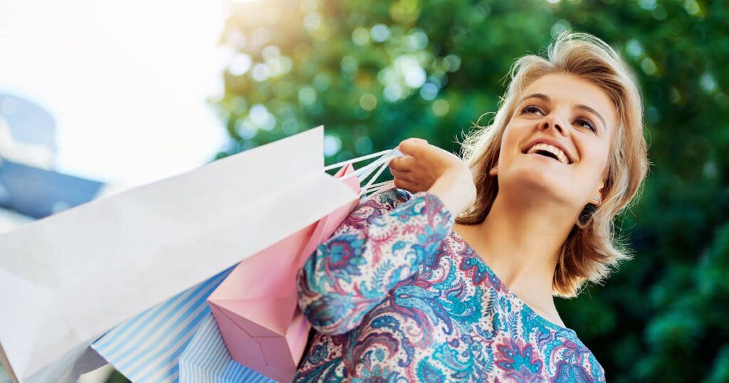 Woman with shopping bags