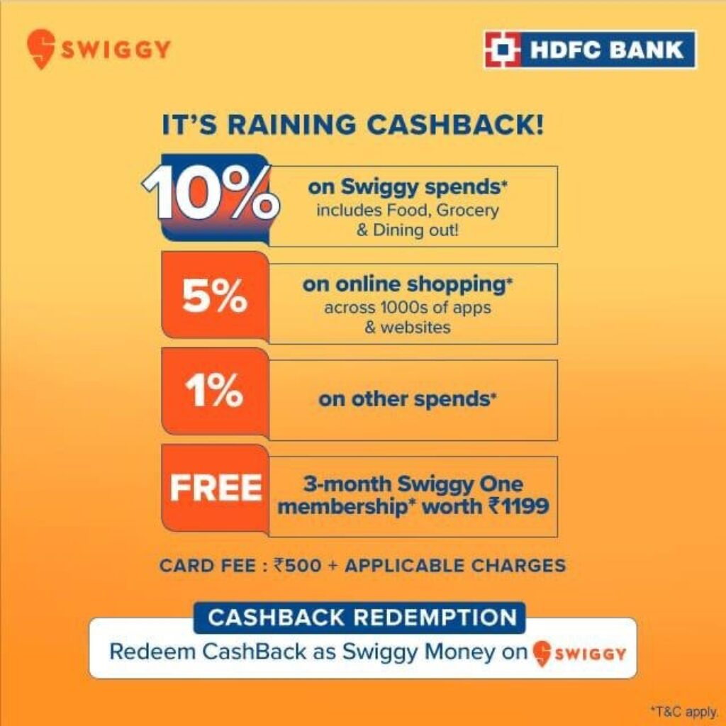 Unlock Rewards With Swiggy HDFC Bank Credit Card | Dealzza