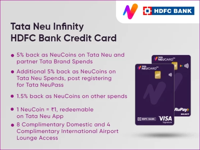 Tataneu infinity hdfc bank credit card: 10% cashback & benefits