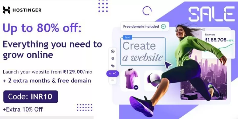 Up to 80% off + extra 10% off on web hosting plans