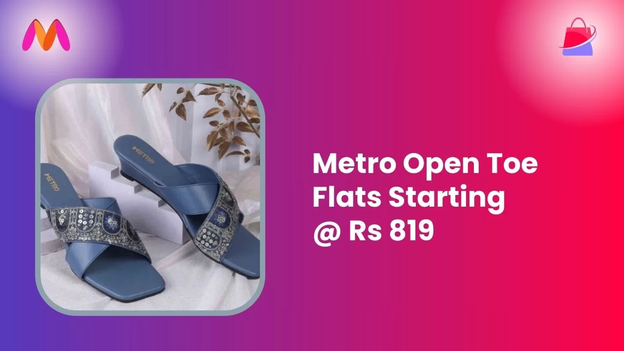 Metro Open Toe Flats Starting @ Rs 819