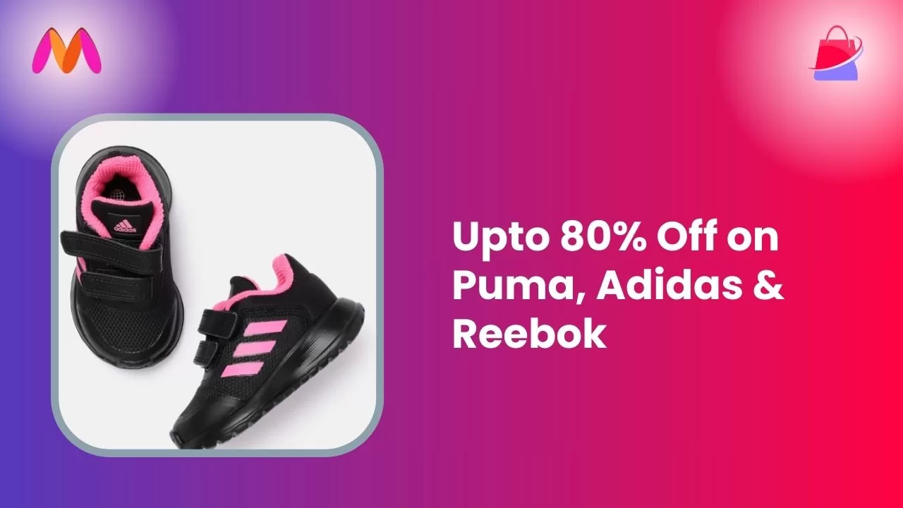 Upto 80% Off on Puma, Adidas & Reebok