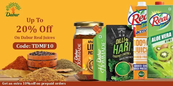 Up to 20% Off on Dabur Real Juices – Refresh & Save More