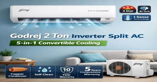 Godrej 2 Ton Split AC With 5-In-1 Convertible Cooling