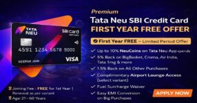 Tata Neu Sbi Credit Card First Year Free Offer