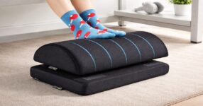 Cozy office with ergonomic foot rest