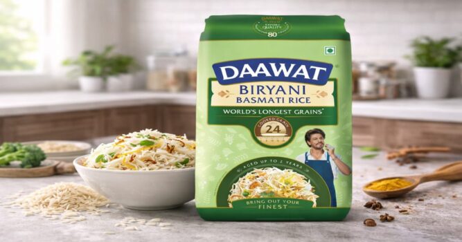Delicious biryani preparation and ingredients