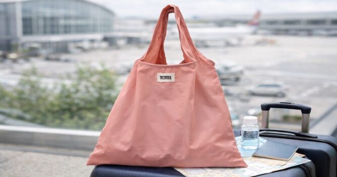 Travel essentials on a sunny day