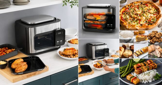 Ninja oven and delicious meals showcase