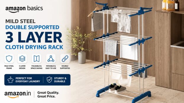3-layer clothes drying rack ad