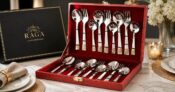 Save 44% on FNS RAGA Gold Plated Cutlery Set