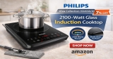 PHILIPS Viva Collection HD4938/01 2100-Watt Glass Induction Cooktop – 7% Off