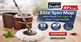 Presto! Elite Spin Mop With Steel Wringer And Auto-Fold Handle – 47% Off
