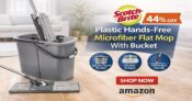 Scotch-Brite Plastic Hands-Free Microfiber Flat Mop With Bucket – 44% Off