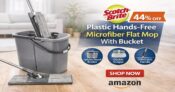 Scotch-Brite Plastic Hands-Free Microfiber Flat Mop With Bucket – 44% Off