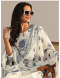 Up To 70% Off Libas Chanderi Silk Suit with Dupatta