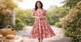Flat 71% Off on Janasya Georgette Dress for Everyday Wear