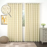 Story@Home Door Curtains For Living Room Bedroom Kitchen, 7ft, Beige, Set of 4